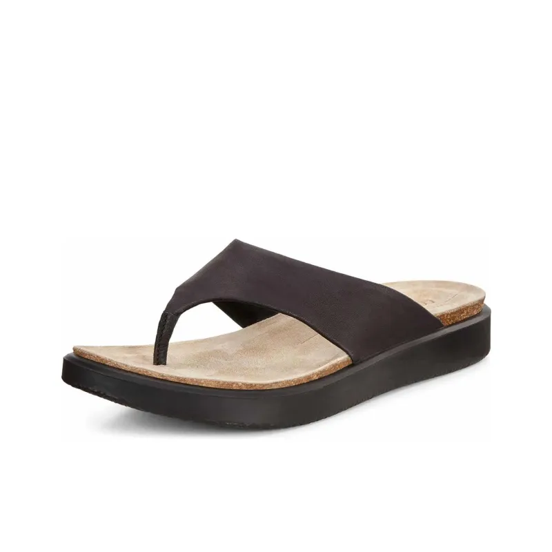 Ecco Abrasion-Resistant Flip Flops Women's Dark Brown-0
