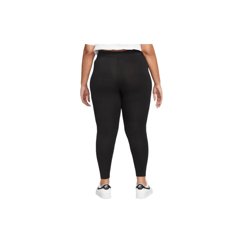 Nike Women's Swoosh High Rise Leggings Black/Black/White-5