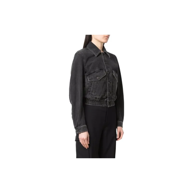 DIESEL Denim Jackets Women's Black-3