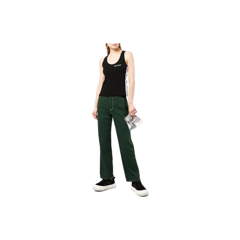 PALM ANGELS Classic Logo Tank Top Black-1