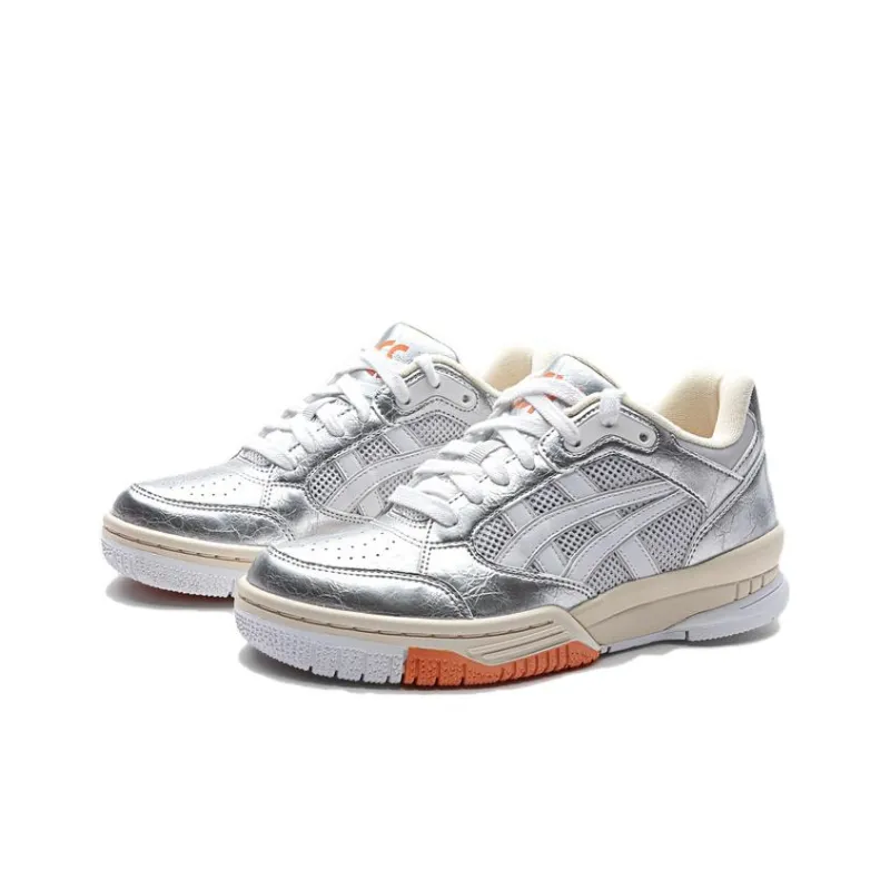 Asics Gel Spotlyte Low Top Children's Basketball Shoes Silver Teenagers-2