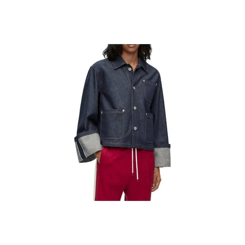 LOEWE Turn Up Jacket 'Raw Denim'-3