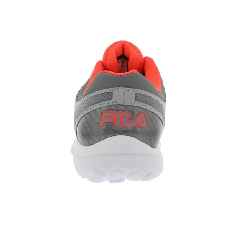 FILA KIDS Lightning Strike Durable Breathable Low Top Running Shoes Gray Red Kids'-5