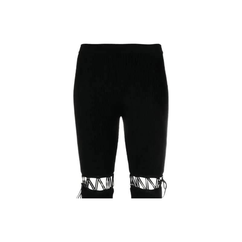 Nensi Dojaka Lace up Ribbed Trousers-4