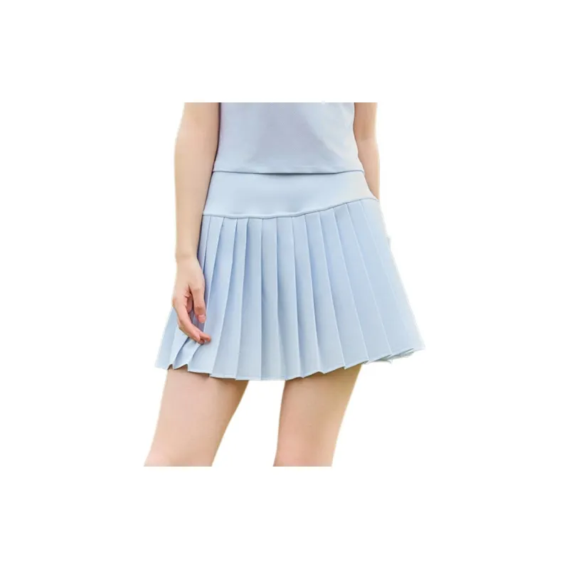 QIAODAN Casual Short Skirts Women's Light And Transparent Blue-4