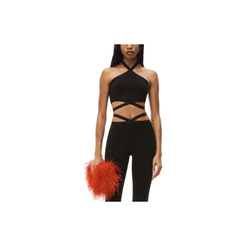 Alexander Wang Halter Neck Logo Detailed Top-1