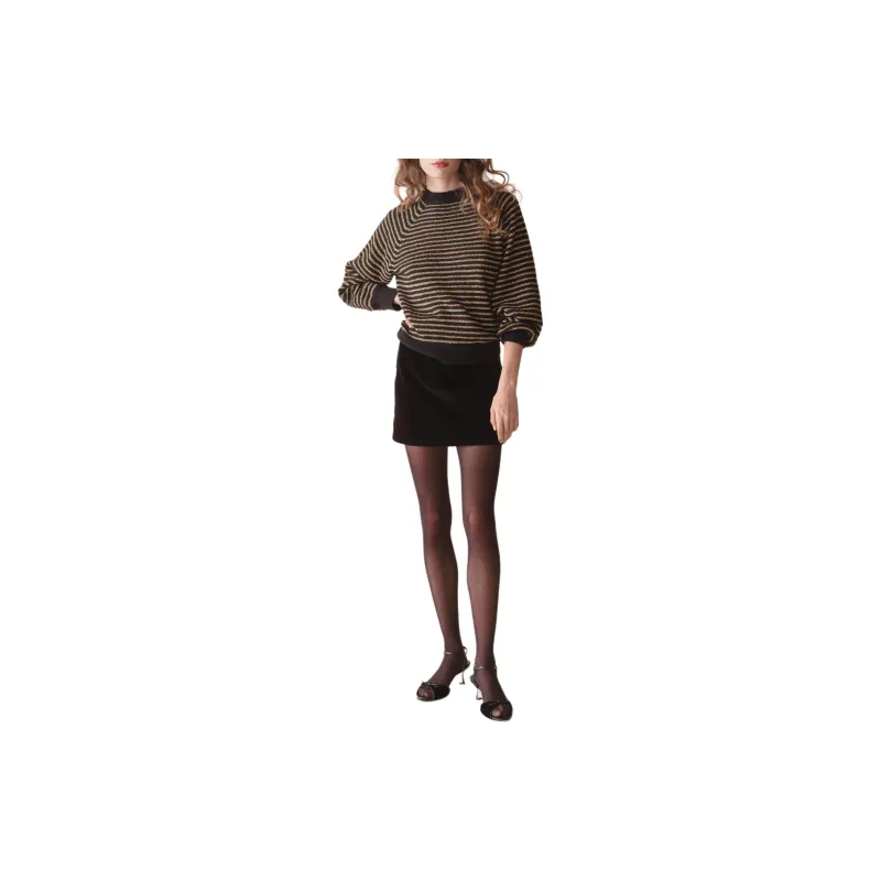 DOEN MARSENA SWEATER Sweater Women's Black Gold-1