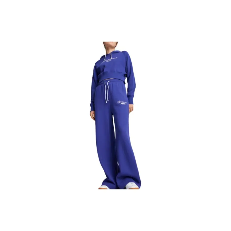 PUMA CLASSICS+RELAXED Hoodie Sweatshirt Women's Blue Purple-3