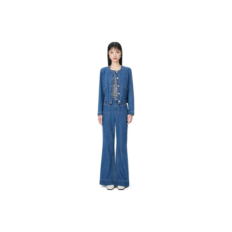 Caroline FW24 Denim Jacket Women's Blue-3