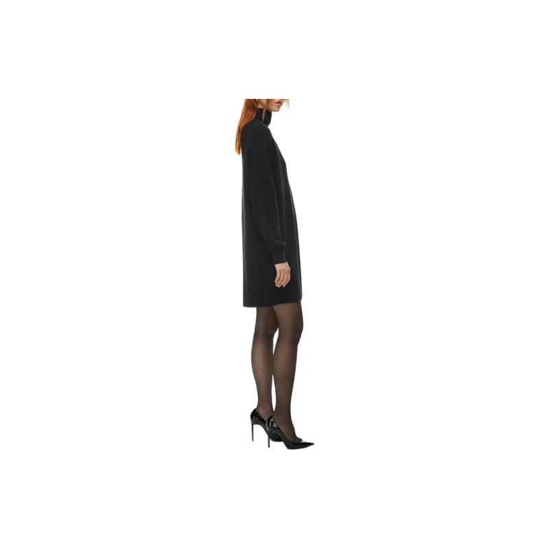 ARITZIA Babaton Maclean Merino Wool Dress Long-Sleeved Dresses Women's Black-4
