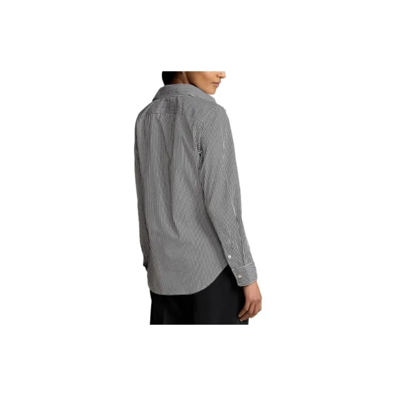 Polo Ralph Lauren Striped Cotton Shirt Women's Black-2