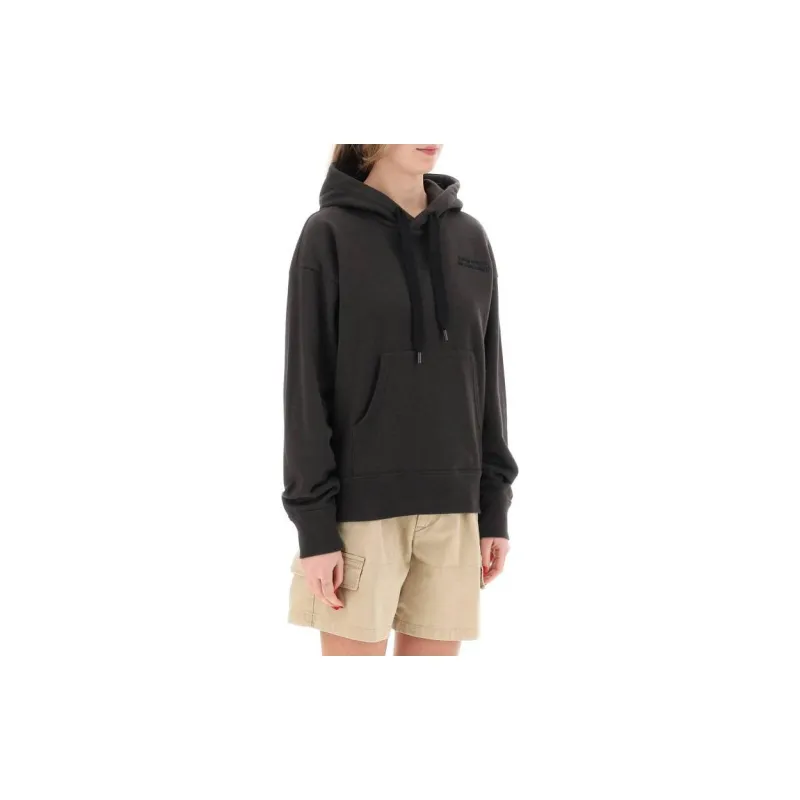 ISABEL MARANT Sylla Logo Embroidered Drawstring Hoodie-2
