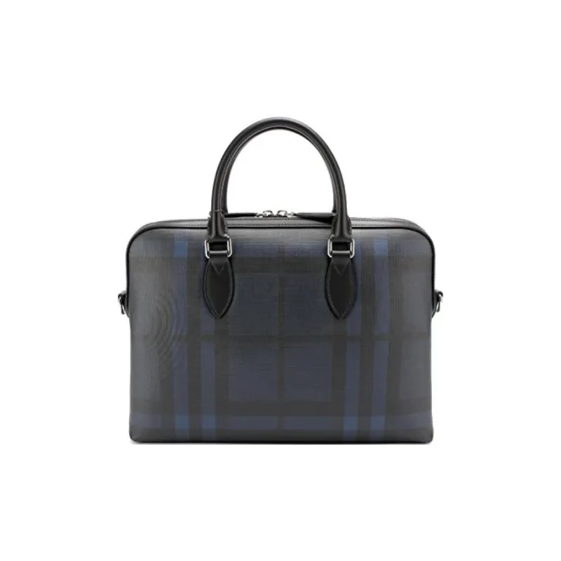 Burberry PVC Polyvinyl Chloride Briefcases Handbags Men's Marine Blue-0