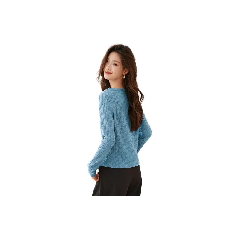 Mo Han Yi Mei T Shirt Women's Sea Salt Blue-1