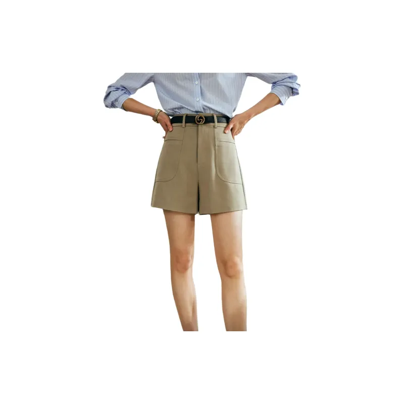 Olrain Casual Shorts Women's Khaki-1