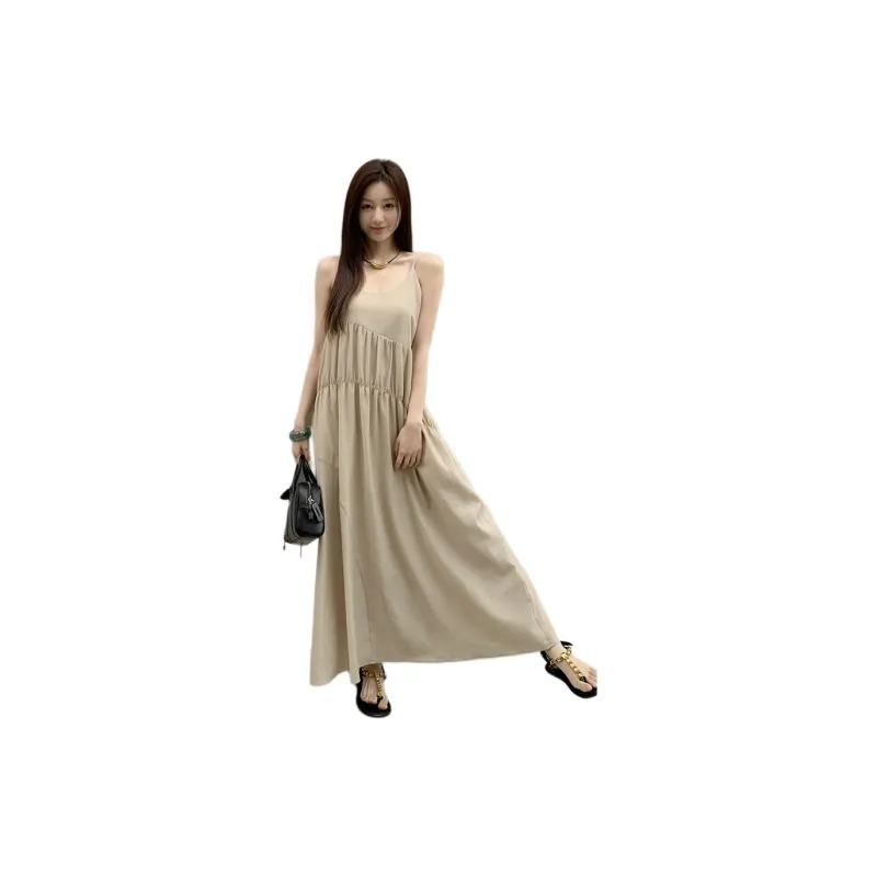 FORNI Slip Dresses Women's Khaki-1