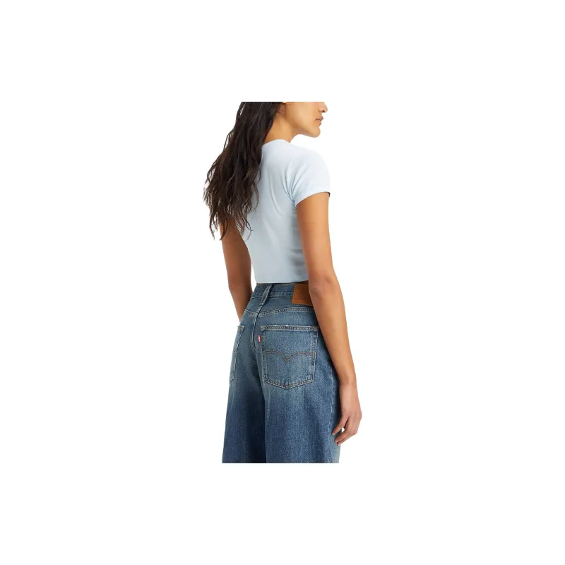 Levis T-Shirts Women's Light Blue-3