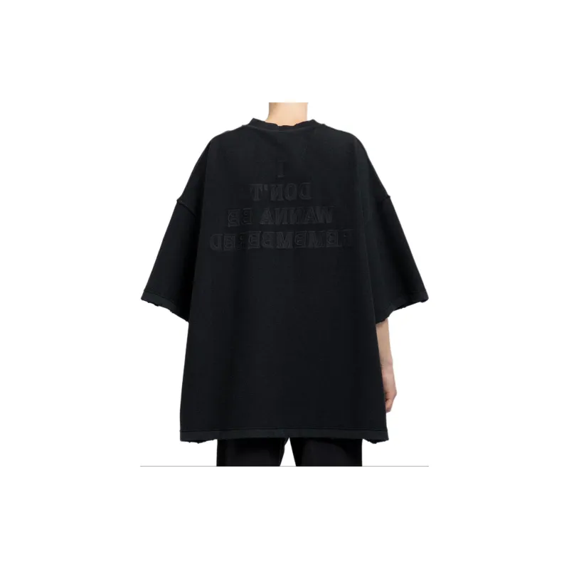 Vetements Dirty Unknown Embroidered Oversized T Shirt-4