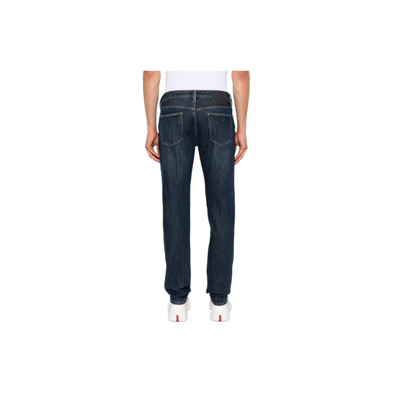 EMPORIO ARMANI J75 Logo Patch Slim Cut Jeans-2