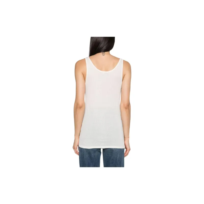 SAINT LAURENT Sleeveless Ribbed Tank Top-4