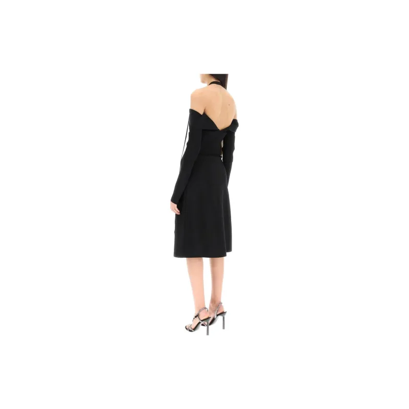 Ferragamo Off shoulder Midi Dress-2
