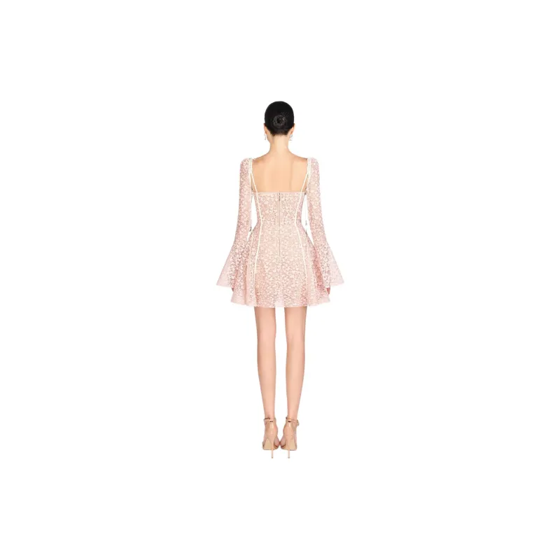 MONTSAND SS24 Jaliyah Dress Long-Sleeved Dresses Women's Pink-2