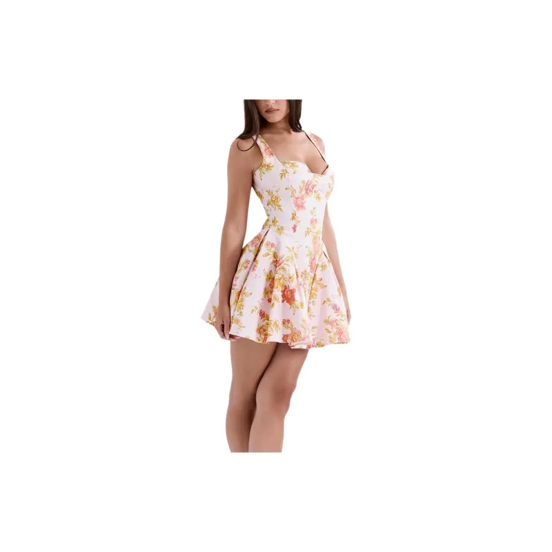HOUSE OF CB BUNNY Slip Dress Women's PEACH/Peach-4