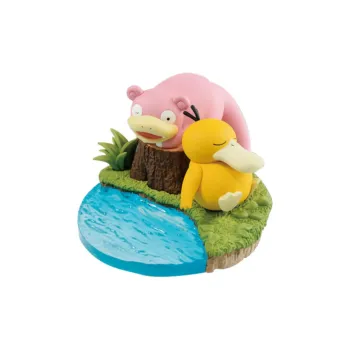 BANPRESTO Psyduck Glass Factory Pokémon & Slowpoke Bonus Gift 9cm Scale Figures