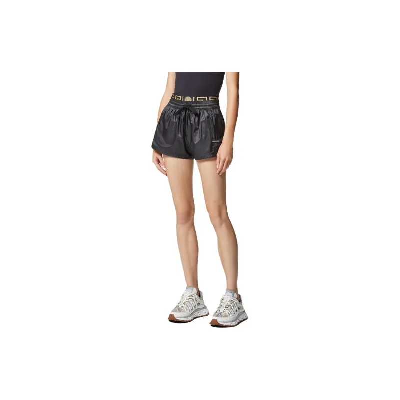 VERSACE Logo Patch Drawstring Shorts-1