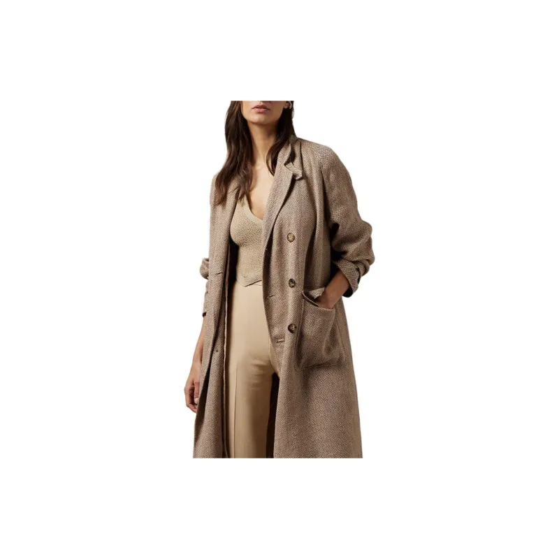 Ralph Lauren Collection SS24 Coats Women's Cream-3