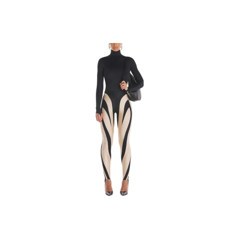 Mugler Logo-lettering High-neck Bodysuit-2