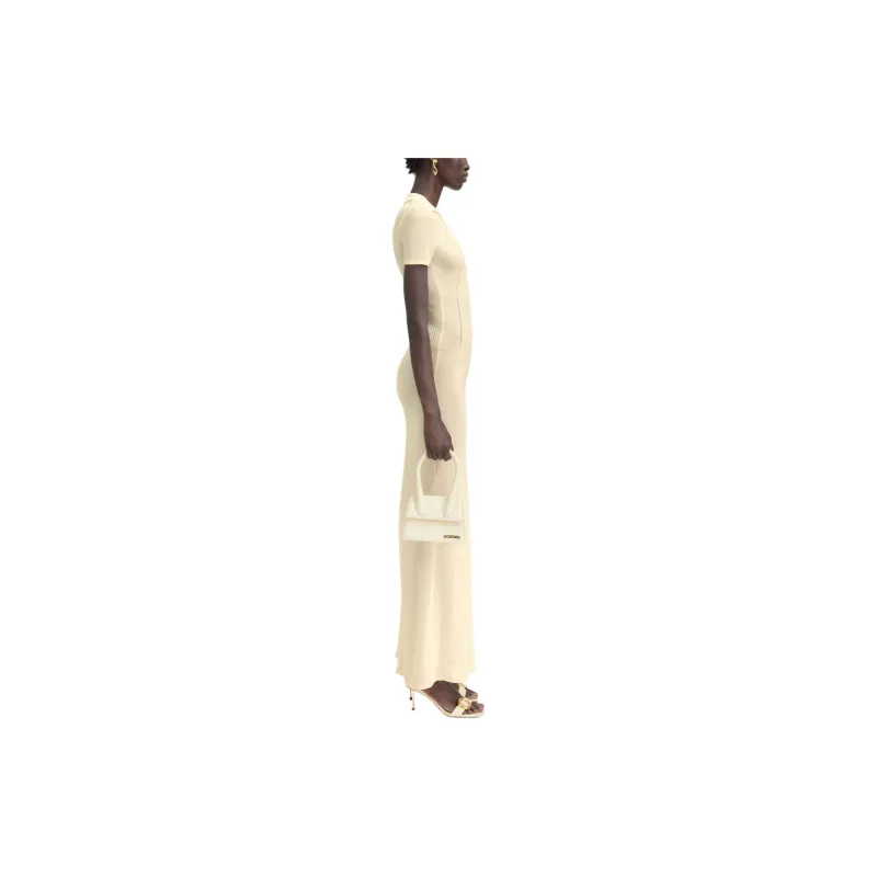 Jacquemus Short Sleeved Dress Women's Light Yellow-3