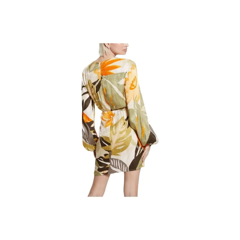GUESS Long-Sleeved Dresses Women's Yellow-2