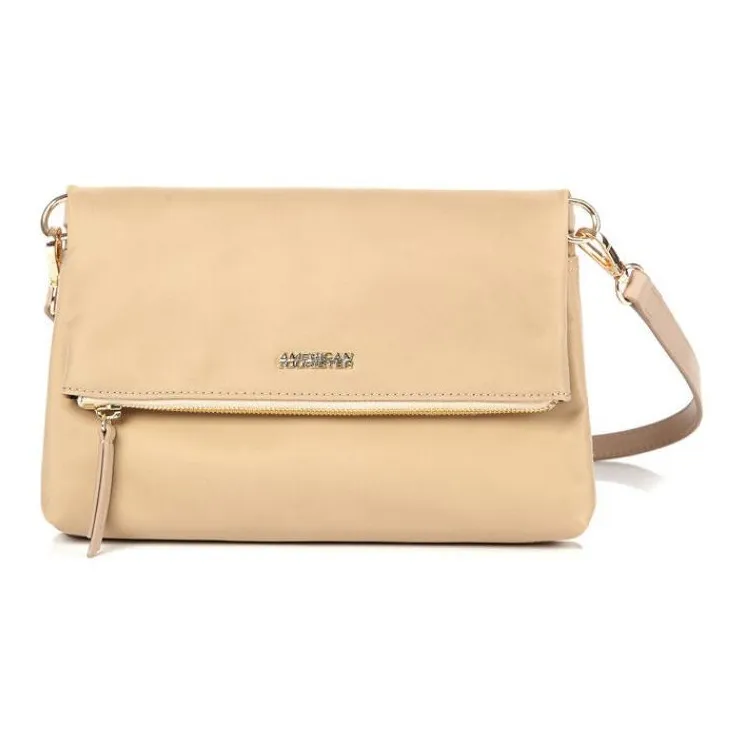 AMERICAN TOURISTER Nylon Shoulder Bag, Crossbody Bag Women's Beige-0