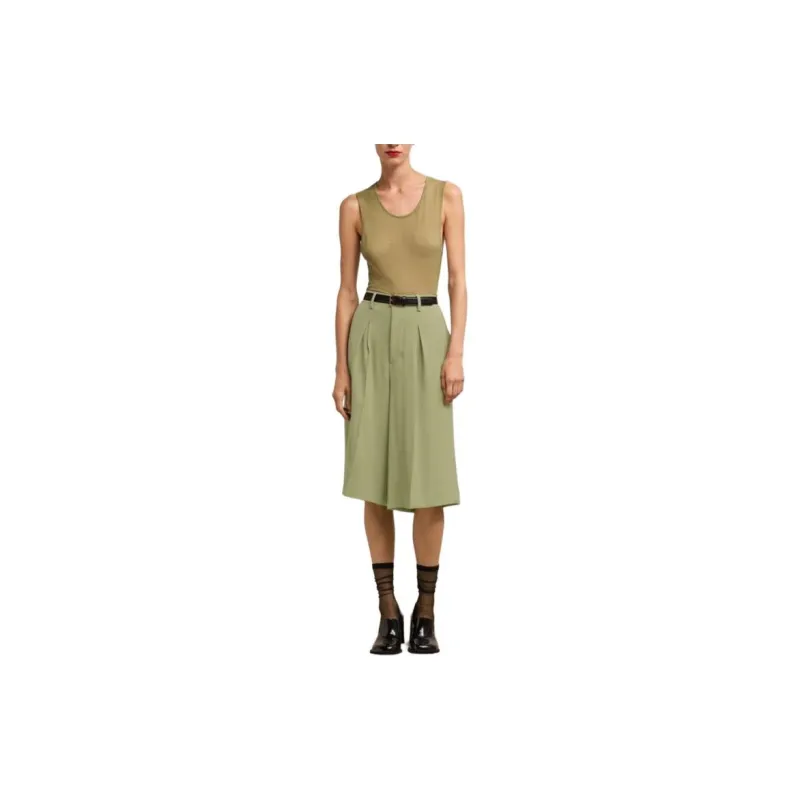 AMIPARIS Paris Faille High Waist Knee Length Shorts-1