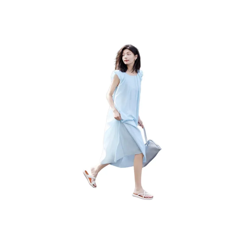 Demana Sleeveless Dress Women's Sky Blue-1