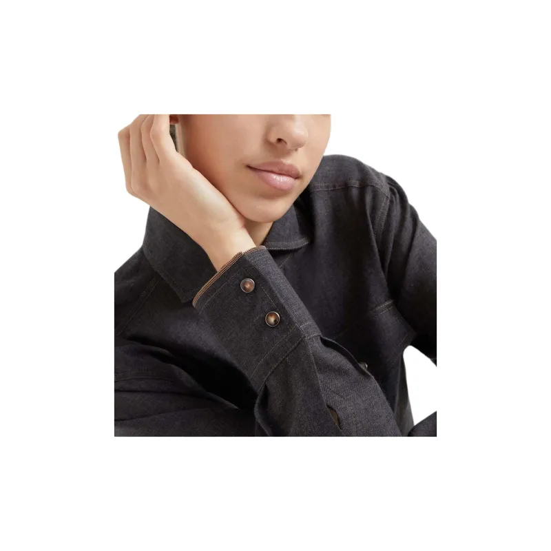 Brunello Cucinelli Monili Trim Button Up Shirt-4