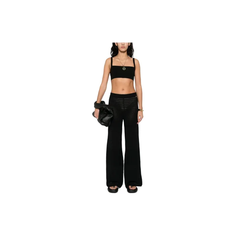 Twinset Pointelle knit Palazzo Pants-1