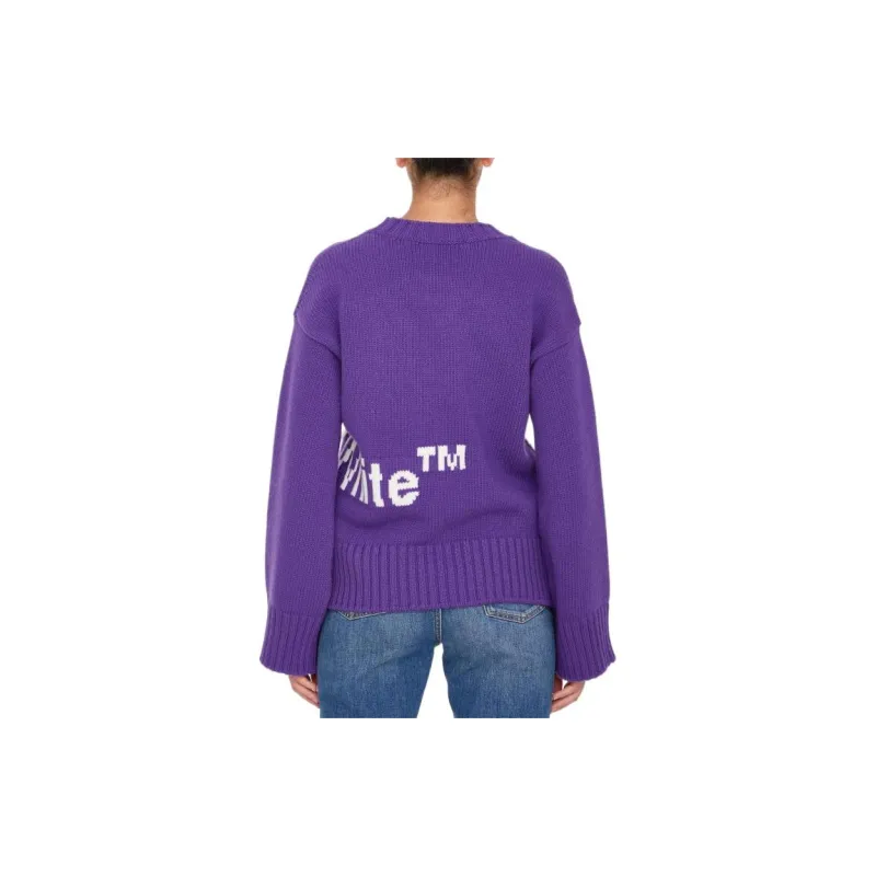 OFF-WHITE Logo Intarsia Jumper-3