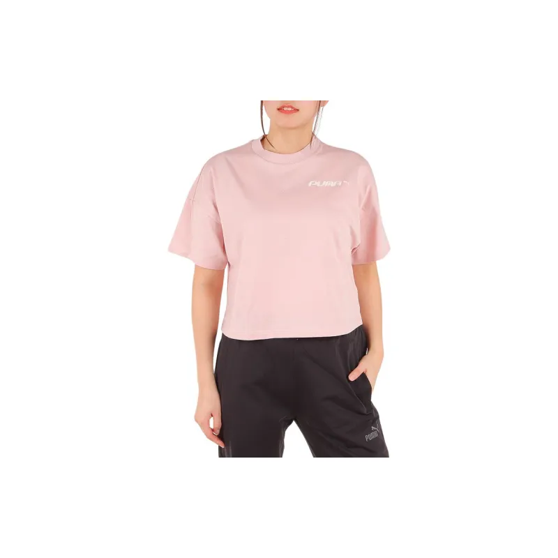 PUMA CORE HERITAGE T Shirt Women's Pink-3