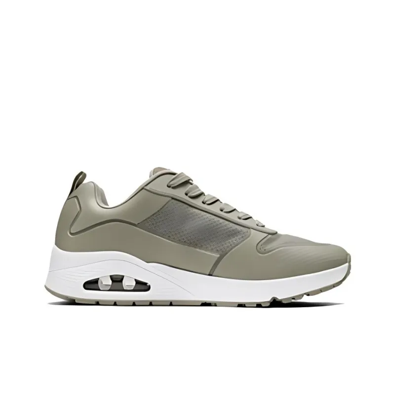 Skechers Uno Cushioning Breathable Supportive Rebound Low Top Air Cushion Casual Running Shoes Men's Gray-1