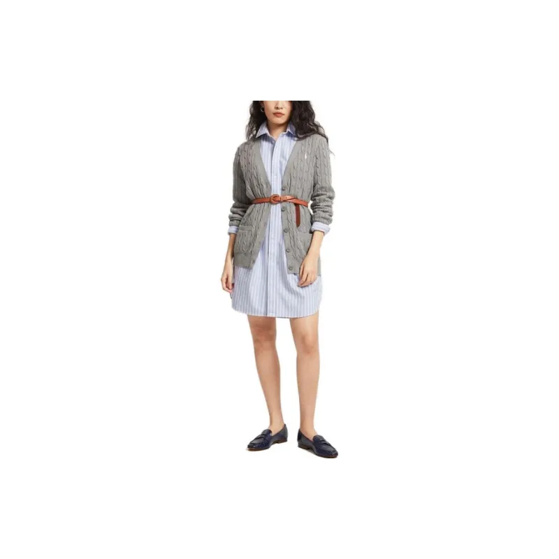 Polo Ralph Lauren Knitted Fabric Cardigan Women's Gray-1