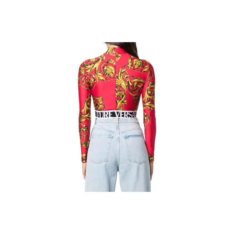 VERSACE JEANS COUTURE SS22 Long-Sleeved T-Shirt Women's Red-3