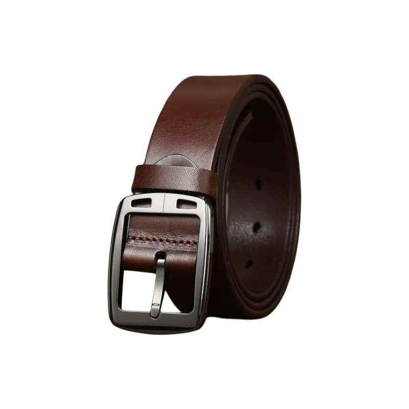 JEANSWEST Cow Leather Leather Belts Men's 3.8cm-0