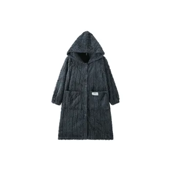 Qiao Ni Tong Bath Robes Men's Dark Gray