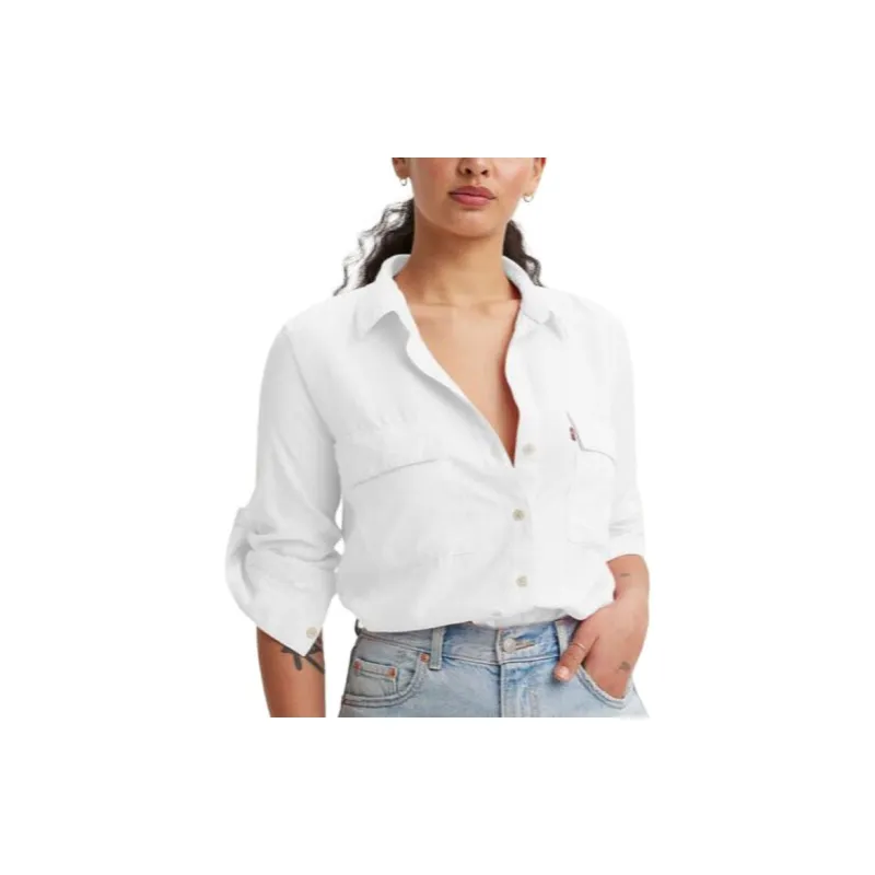 Levis Shirts Women's White-2