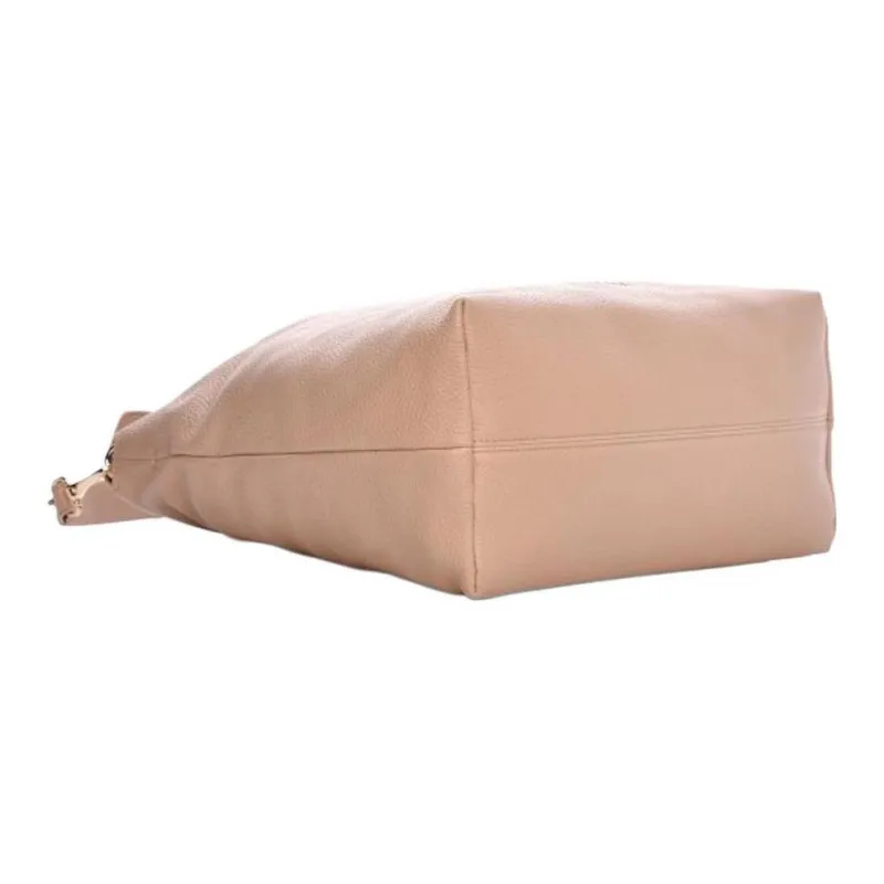 Burberry Leather Hobo Bag Shoulder Bag Handbag Women's Nude-2