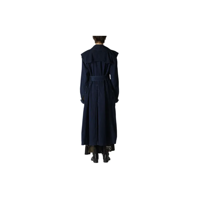 Yohji Yamamoto FW24 Y's Trench Coat Women's Blue-3