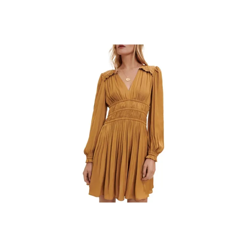 Maje Long-Sleeved Dresses Women's Yellow-2
