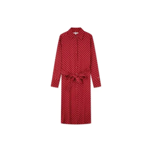 Tommy Hilfiger Long-Sleeved Dresses Women's Red